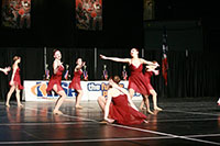 The dance team performs their Jazz Routine at the State Competition. 