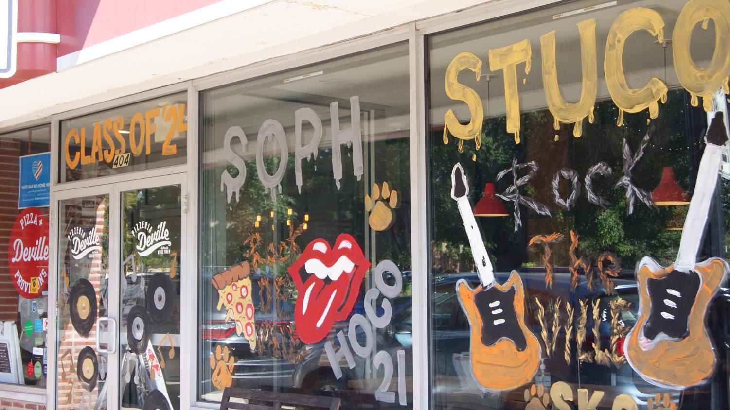 Students Come Together For Homecoming Window Painting In Downtown ...