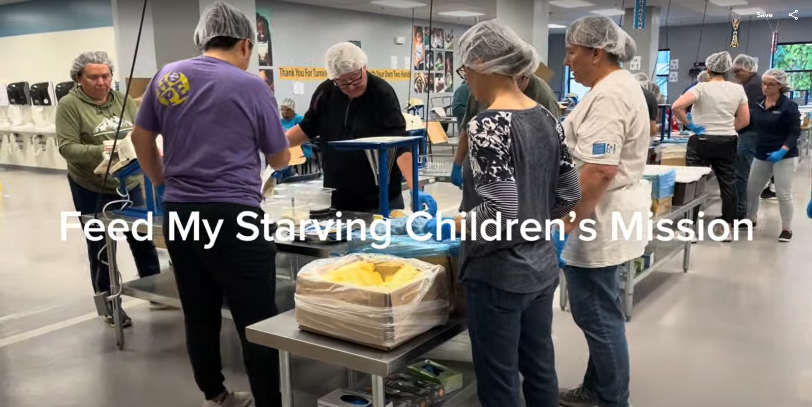 Feed My Starving Children works to end world hunger by serving food to children across 70 countries