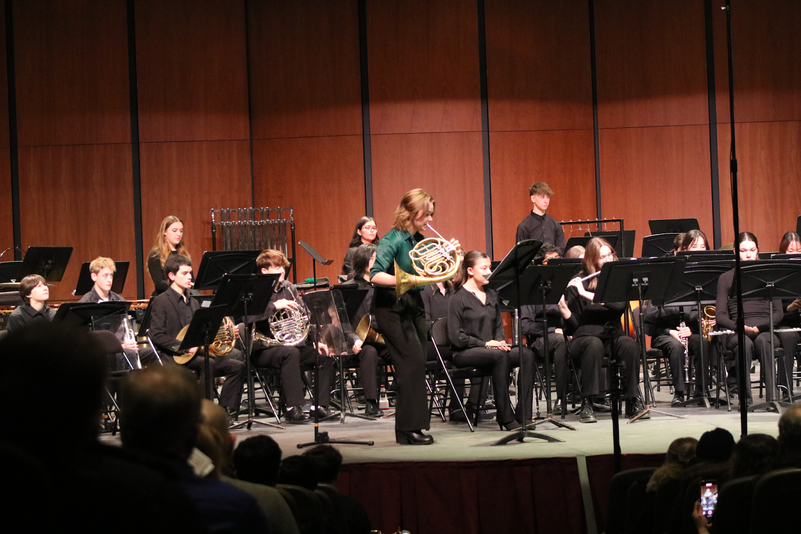 Annie Brody is another special guest and a participator of the Wind Ensemble, Jazz Ensemble, and Pit Orchestra. She makes an appearance in a solo with her French horn.
